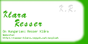 klara resser business card